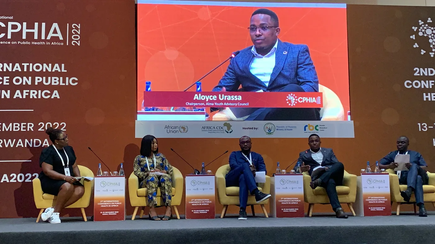 Aloyce Urassa at a conference