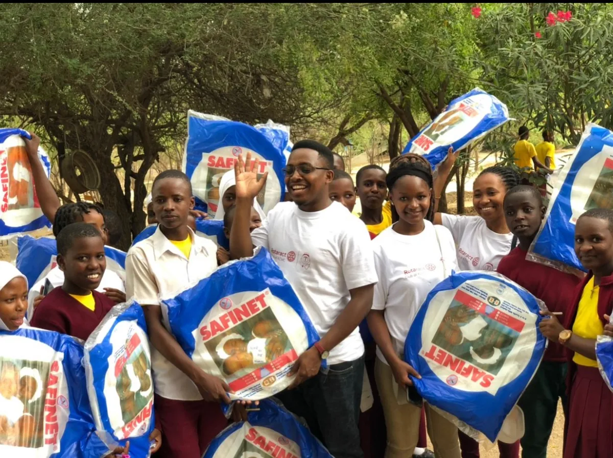Malaria prevention work with mosquito nets